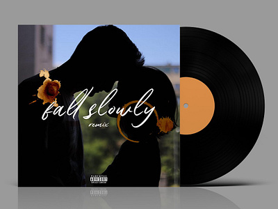 "Fall Slowly (Remix)" Cover Art ~ single by Trox & Mister Hober art direction cover art graphic design typography