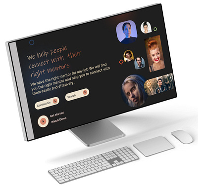 Mentor website concept dark mode design mentor ui