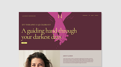 Lauren Henshaw Website branding graphic design web design