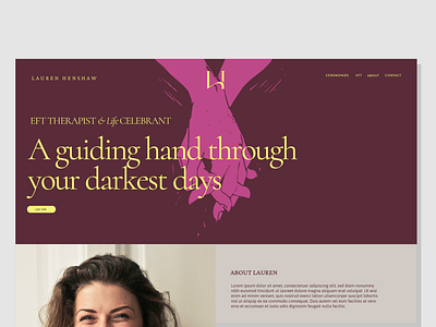 Lauren Henshaw Website branding graphic design web design