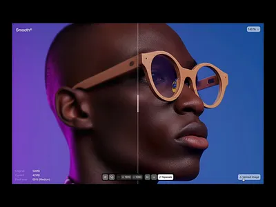 Smooth®, Ai upscale tool ai artificial intelligence design resources tool ui webapp