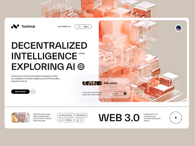 TechHub - Exploring AI ai platform ai web artificial deep learning exploring ai generative ai illustartions intelligence machine learning ui web web design web3