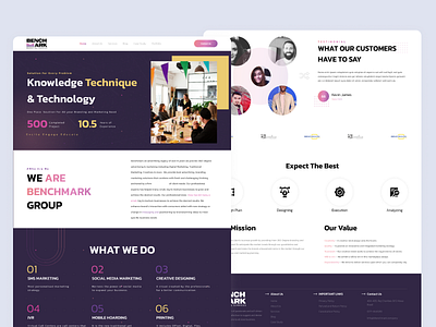 Benchmark - Digital Agency Landing Page agency landing page agency website computer agency digital agency digital agency landing page digtial agency website it agency it agency landing page it agency landing page design landing page landing page design landing page ui modern landing page software agency sogtware house ui ux web design website design