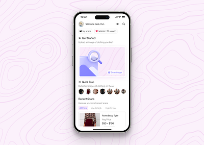 Fashion scan. design ui