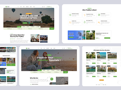 TripNest Travel Site Full Page Design travelagencydesign ui