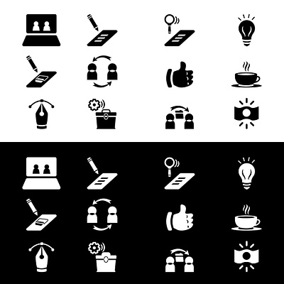 SET OF MY ICONS. branding design dribbble icons illu illustration illustrator logo social media vectro