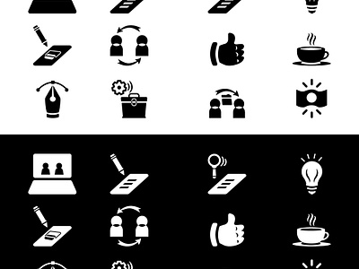 SET OF MY ICONS. branding design dribbble icons illu illustration illustrator logo social media vectro