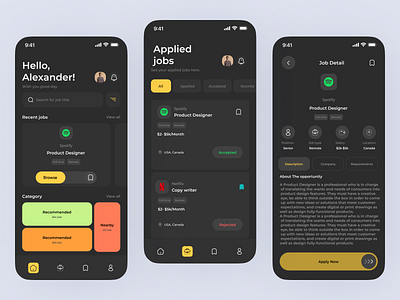 Jobs finder app jobs find job job app job find jobs find mobile app jobs finder jobs finder dark mode jobs finder mobile app jobs mobile app