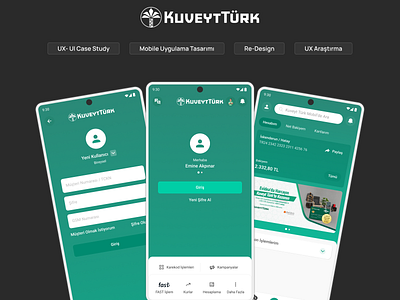 Kuveyt Türk Uygulaması - Redesign Projesi fintechapp kuveyttürk quantitativeresearch redesign survey uxresearch uıdesign