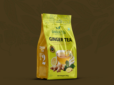 Ginger Tea Packaging Design amazon product ginger tea packaging design green tea pouch design package package design packaging packaging design packagingdesign pouch packaging pouch packaging design product design tea pouch design ideas tea pouch packaging design