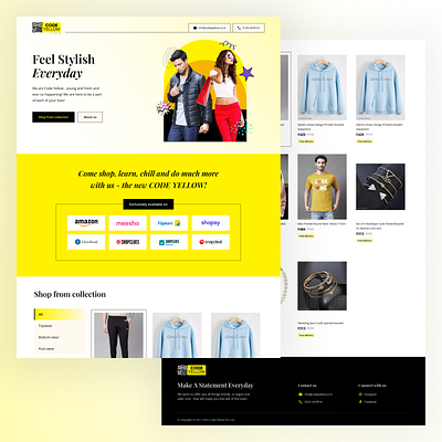 Code-yellow clean design ecommerce fashion ui ux website