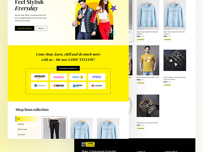 Code-yellow clean design ecommerce fashion ui ux website