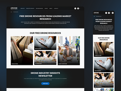 Droneii - Free resources page design drone figma page site ui ux web design website