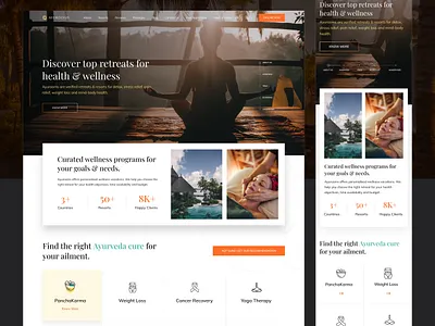 Spa Retreat - Responsive Web Design beauty design figma inspiration responsive spa spa website template ui ux web design website website builder website design yoga