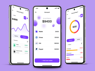 Expense Tracker App: UI Design app app design app ui banking app design graphic design gui ui uiux website ui