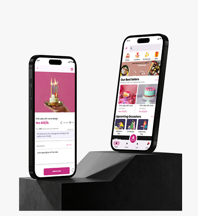 E-commerce Store Mockup cake shop e commerce mobile app