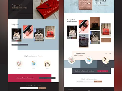 Ecommerce - Minimalist Template bags brand branding design ecommerce female figma photoshop shopping template ui us website website builder website design