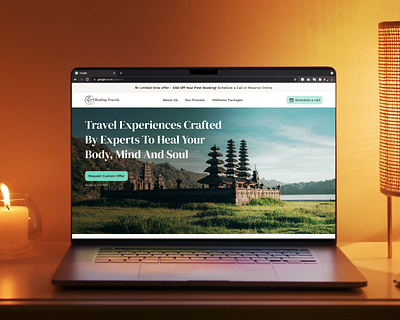 Wellness Journey Website: Healing Travels branding design ui website