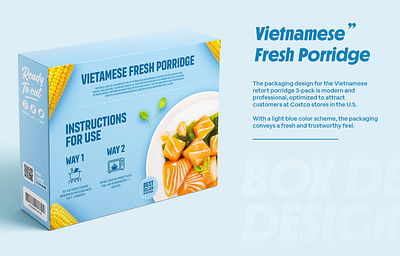 Three-pack Fresh Porridge Box branding graphic design