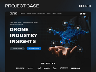 Droneii - Project Case case case drone design drone figma site ui ux web design гч