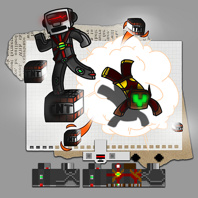 "Minecraft" Custom Skins character design drawing illustration