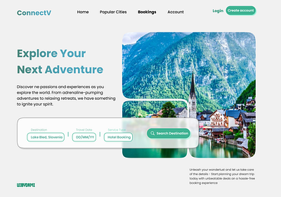 Travel agency Website Hero section app branding design graphic design illustration typography ui ux