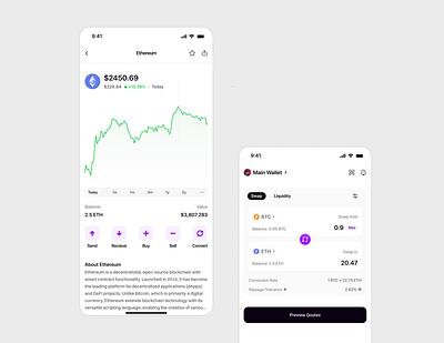 Trade Crypto mobile app design product design ui ui design web3