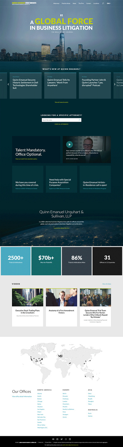 Quinn Emanuel Website Redesign & Development branding design logo ui ux webdesign website website design website redesign