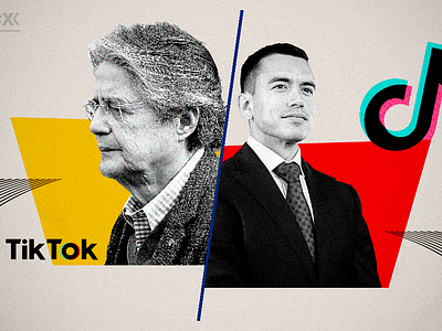 Ecuadorian presidents & TikTok article ecuador editorial illustration graphic design newsletter politics