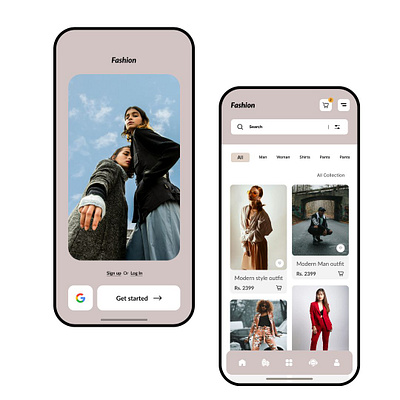 Fashion App app design ui ux