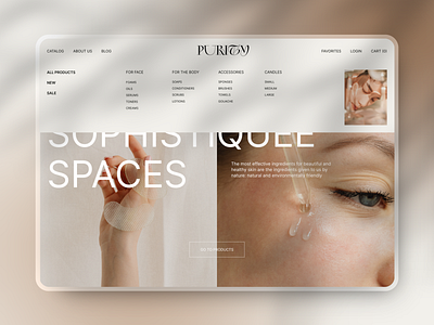 Website for a cosmetic brand ui webdesign