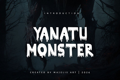 YANATU MONSTER art design font hellowen horror letter scary