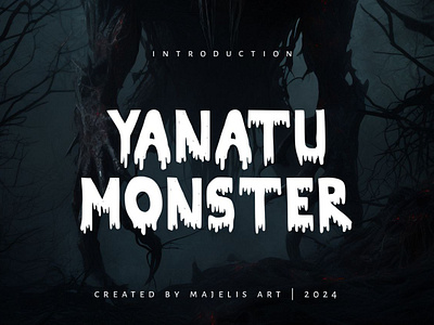 YANATU MONSTER art design font hellowen horror letter scary