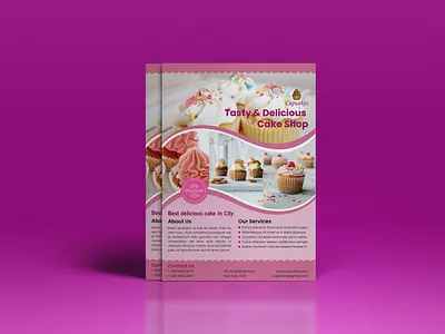 Cup Cake Shop Flyer Design bakery cake cup cake cupcake flyer cupcake shop delicious design dessert flyer design restaurent sweet