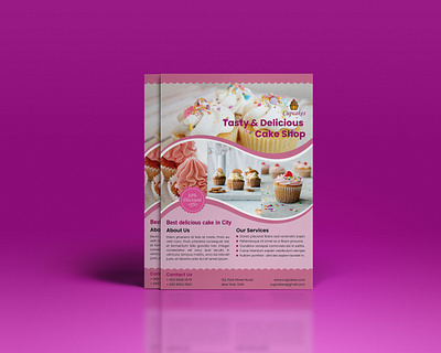 Cup Cake Shop Flyer Design bakery cake cup cake cupcake flyer cupcake shop delicious design dessert flyer design restaurent sweet