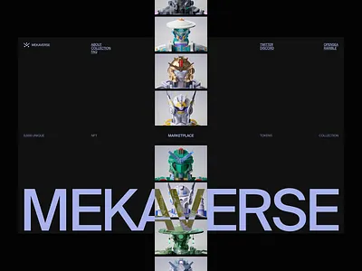 NFT Crypto Website ✦ Mekaverse design interface landing page product service startup ui ux website