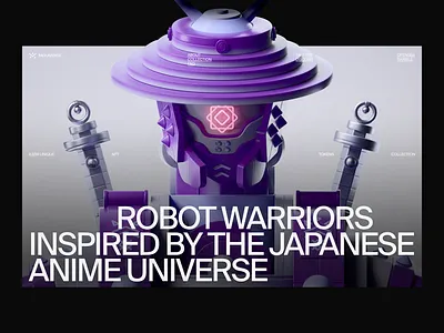 NFT Crypto Website landing page ✦ Mekaverse design interface landing page product service startup ui ux website