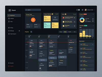 Planner Dashboard ui