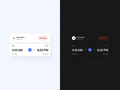 Travel dashboard interface widgets light/dark mode ✦ Flikair dark mode design interface light mode product service startup ui ux widget