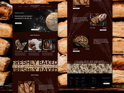 Bakery Web Design bakery branding burgundy design designer graphic deign home page illustrator logo mobile design product design shop ui ux visual design web design website