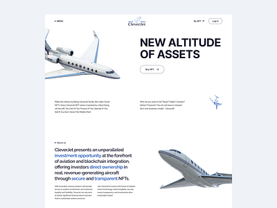 CleverJet NFT. Website Design 3d animation crypto design jet nft ui uiux user interface ux web webdesign