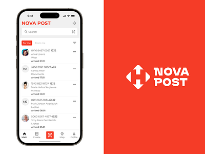 Nova Post redesign app app app design branding cards delivery interaction design interface mobile mobile app mobile design post ui user experience user interface ux