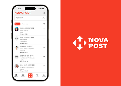 Nova Post redesign app app app design branding cards delivery interaction design interface mobile mobile app mobile design post ui user experience user interface ux