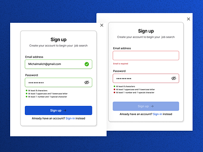 Sign-Up Modal UI Design cleanui designcommunity designinspiration designsystem dribbble formdesign frontenddesign interactivedesign minimaldesign signupform uidesign userfeedback uservalidation uxdesign webdesign webdesigner