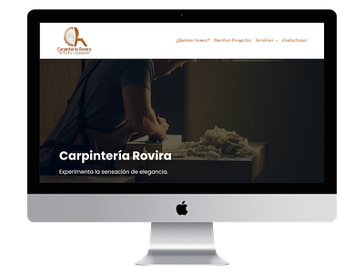 Carpintería Rovira - Corporate Web desing elementor web web designer web desing web interface website wordpress