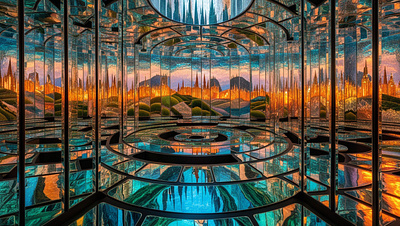 A labyrinth of glass illustration