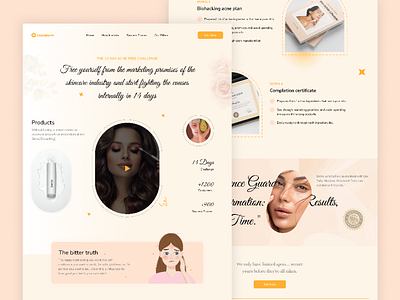 SkinCare Product Landing Page Design app beauty landing page beauty landing page design health care landing page landing page landing page design landing page ui logo mackup landing page skincare homepage design skincare landing page ui ui ux web design website design website design design ui website design landing page women health care