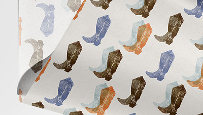 Cowboy Boot Pattern illustration