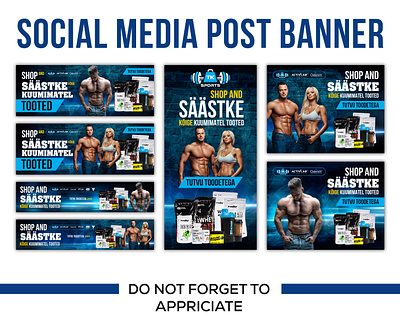 Product Banner Design advertisement banner banner design banner set design body suppliments couple fitness couple gym design fitness fitness banner gym gym banner hot body moderns banner product banner products social media social media banner supplements supplements banner