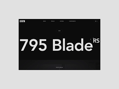 Look 795 Blade RS • Landing page 3d bike black cycle dark desktop e commerce ecommerce landingpage look look cycle minimal scroll interaction ui webdesign webflow